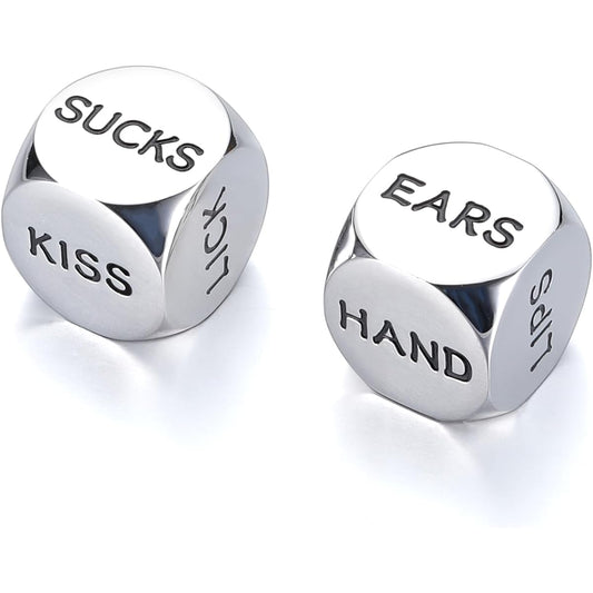 2pcs Couple Game Date Night Dice Funny Valentine's Day Love Dice for Women Men Love Action Decision Dice Prank Game Dice Adult Her Birthday Christmas Wedding Anniversary Engagement Gift