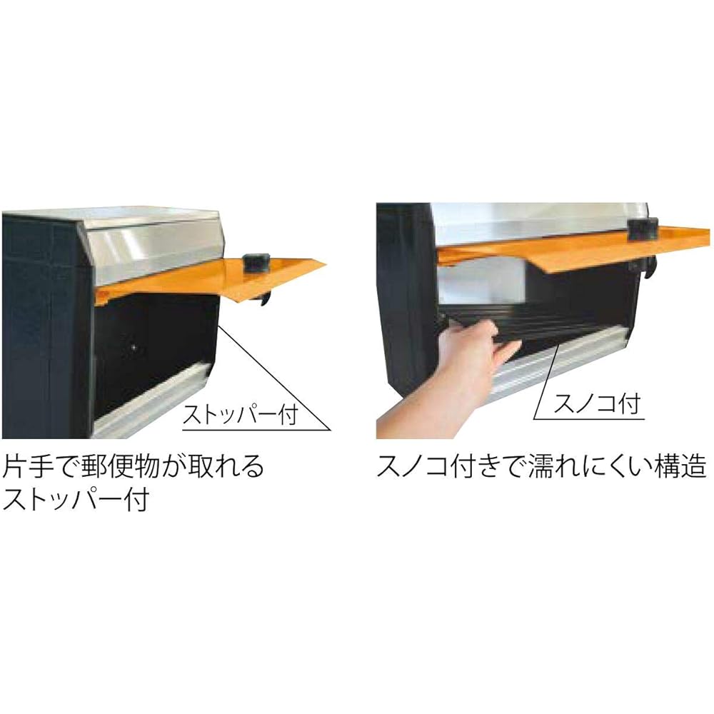 NASTA Post KS-MB34S-LK-HY Front-in, front-out, drip-proof type, Happy Yellow Main unit: Depth 14.5cm Main unit: Height 28cm Main unit: Width 38cm SUS tapping screw nominal size 4X30 2 pcs. Washer 2 pcs. Resin plug 2 pcs. Drainboard 1 piece