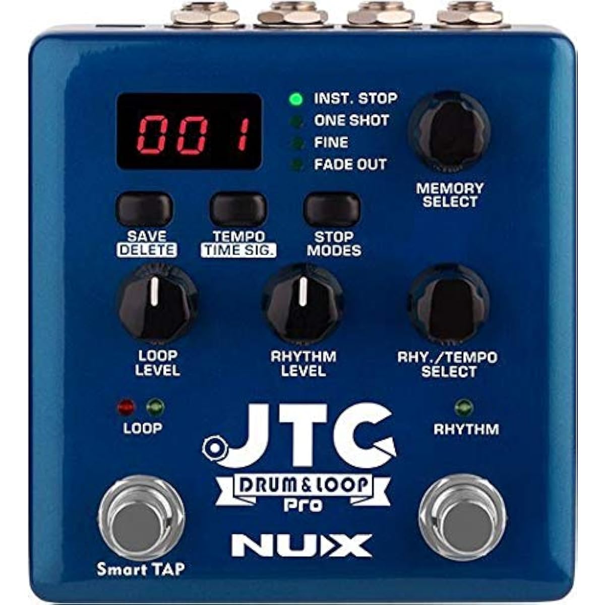 NUX NDL-5 JTC Drum & Loop PRO | Dual FX Guitar Foot Pedal Dark Blue Full Size