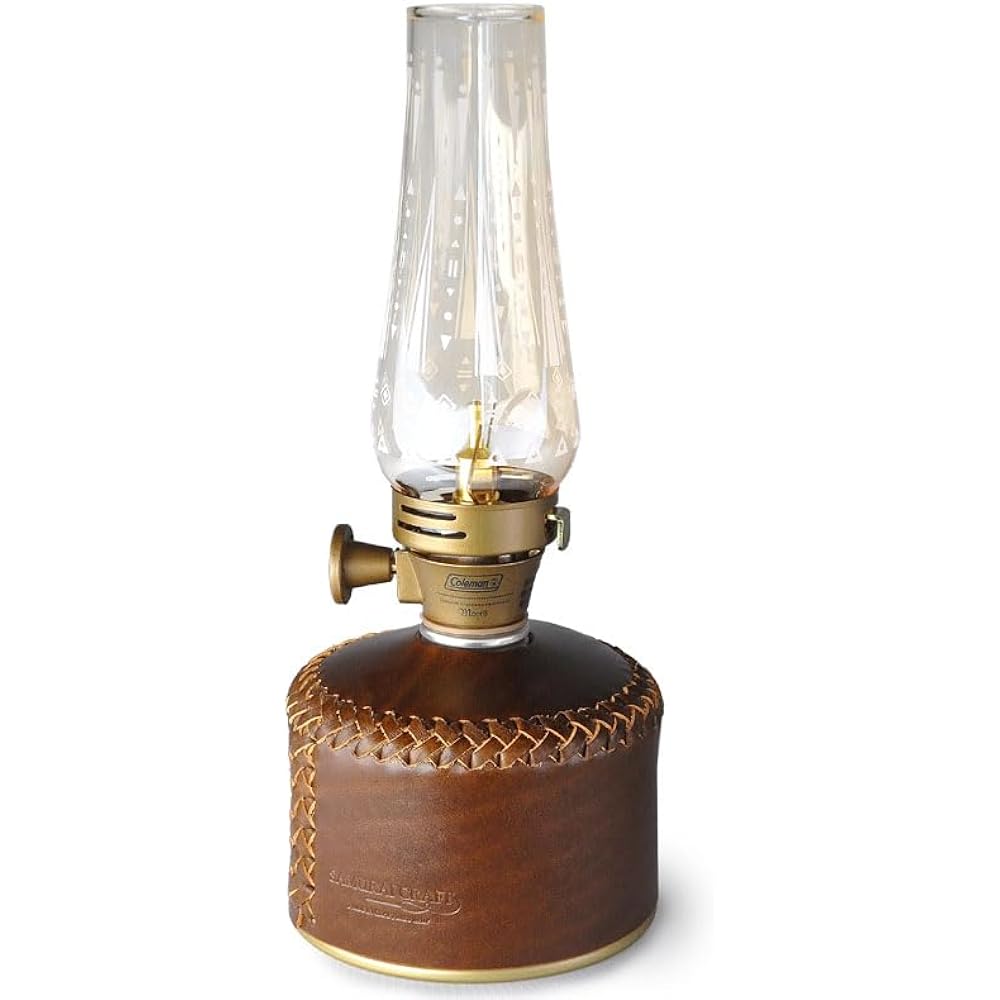 [Samurai Craft] Gas cartridge cover OD can leather cover 230g Coleman 230T Lumiere Lantern Lugato shoulder handmade tanned leather aging Vegetable tanned genuine leather