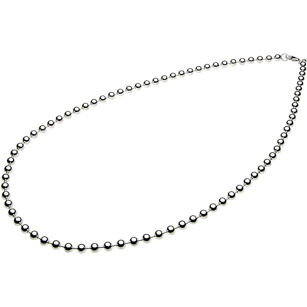 [Cenote] Width 4mm Silver Ball Chain White Finish [Silver 925 Silver Accessories] c0010