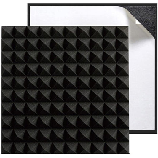 10pcs Soundproof Studio Foam, Acoustic Foam 5CM Thick Sound Absorbing Foam Panels for TV Room, Home Office or Studio (Grey 50*50*5CM) (Black 50*50*5CM)