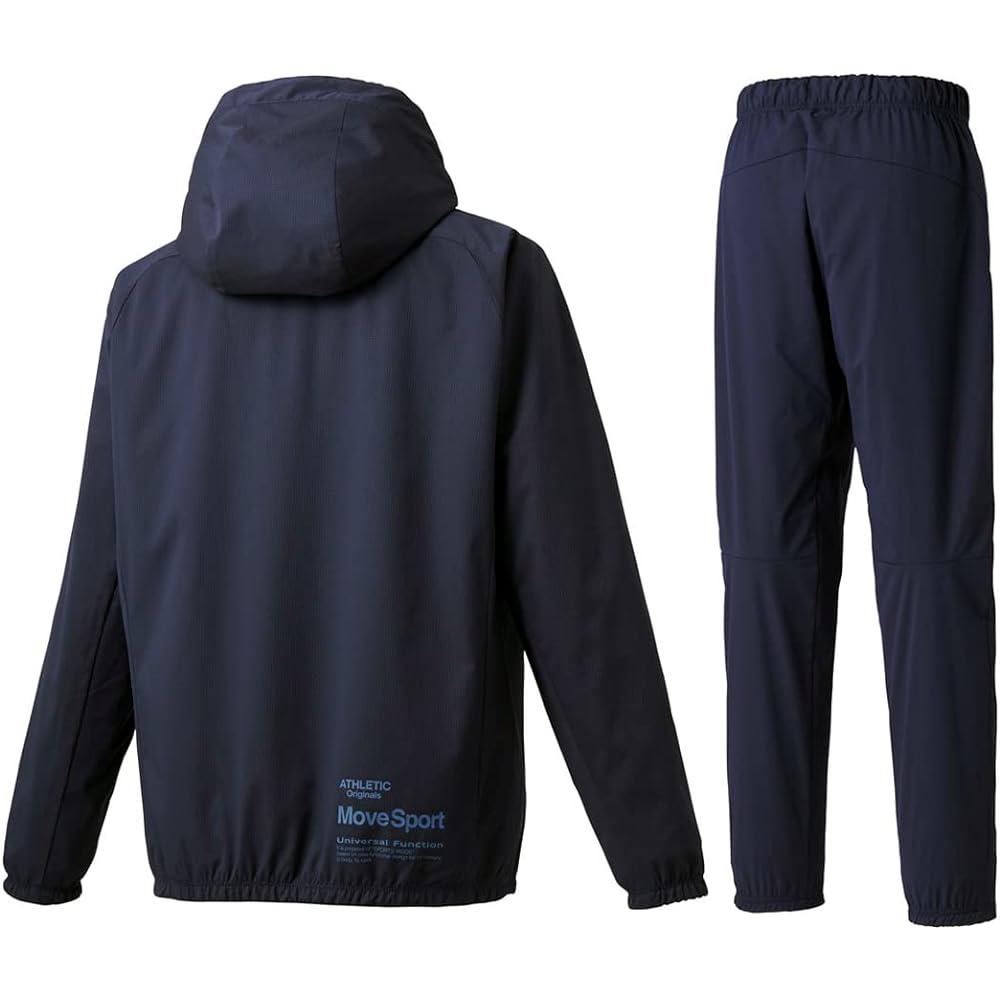 [DESCENTE] Move Sport Heat Navi Solotex Hooded Windbreaker Jacket/Pants Top and Bottom Set DMMQJF30/DMMQJG30 Lining: Tricot Brushed Mesh