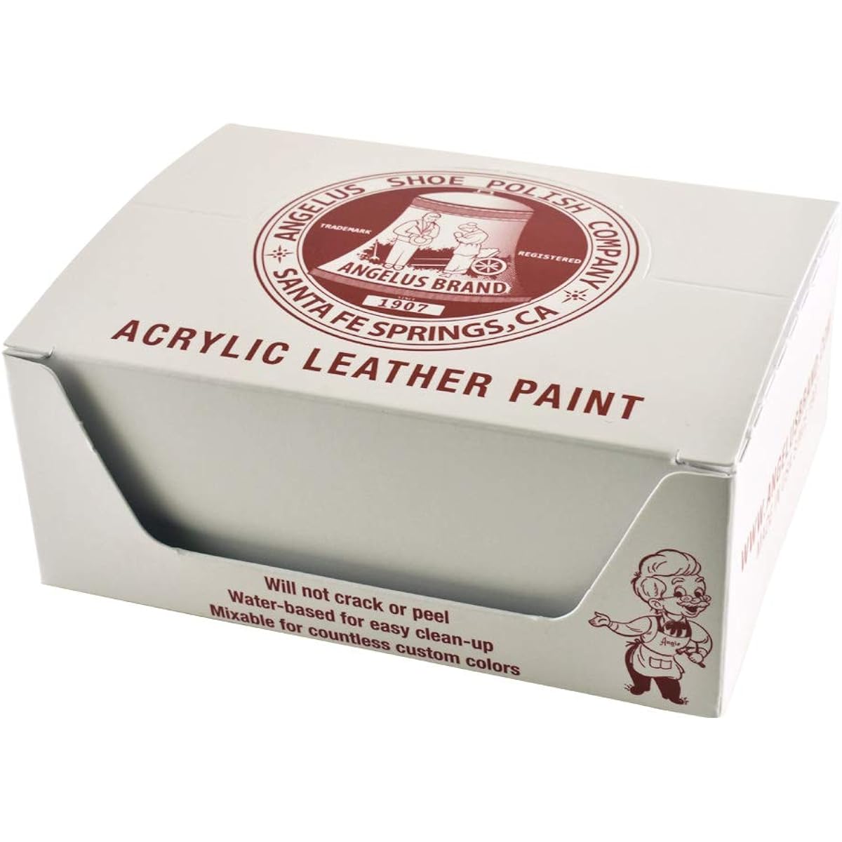 Angelus Paint, Leather Mediums and Finishers, Set of Ten, 1oz Jars