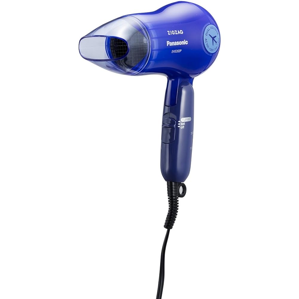 Panasonic Hair Dryer ZIGZAG Turbo Dry 1200 Blue EH5202P-A