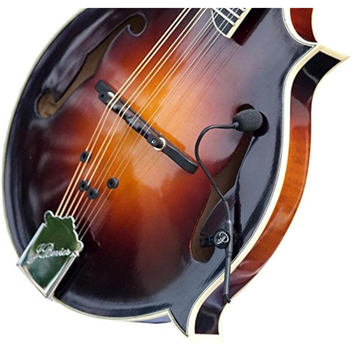Flexible MICRO-Gooseneck FEATHER F-STYLE Mandolin PICKUP by Myers pickup