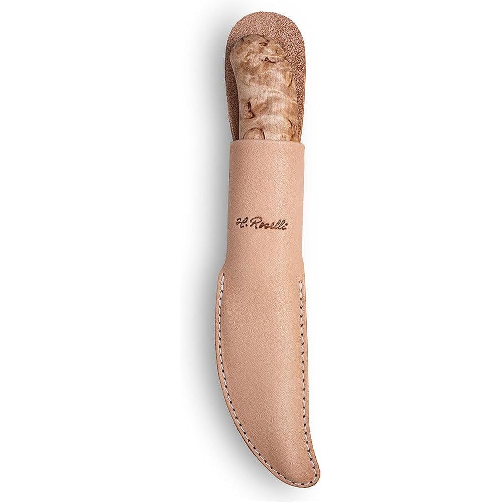 Roselli Carpenter Knife R110 [Carbon Steel] [Curly Birch] Carpenter Finland Puukko