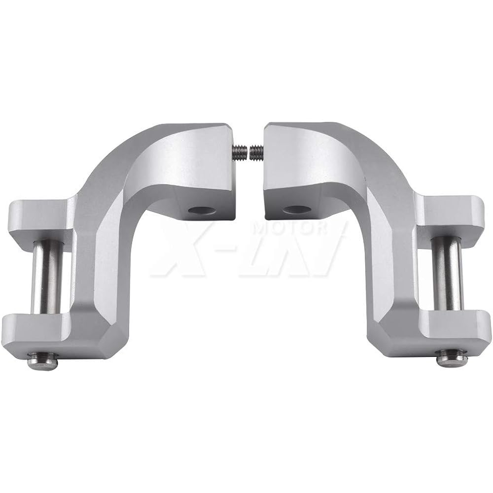 BMW R1200GS LC 2013-2018, R1200 GS LC ADV 2014-2018 Motorcycle Passenger Footpeg Lower Kit Footpegs (Silver)