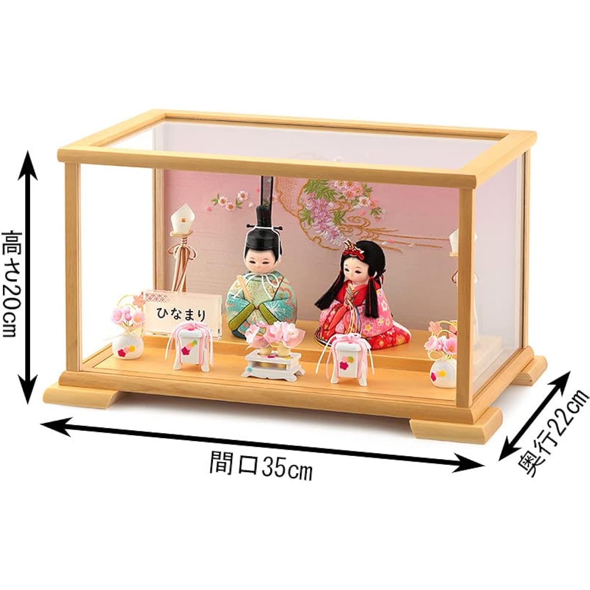 Hina dolls, Hina dolls, Hina dolls, wooden doll decorations, case decorations, prince and princess decorations, Katsutoshi Kakuta's work, Hinamari (TM), wooden tools h033-n-hinamari-c2
