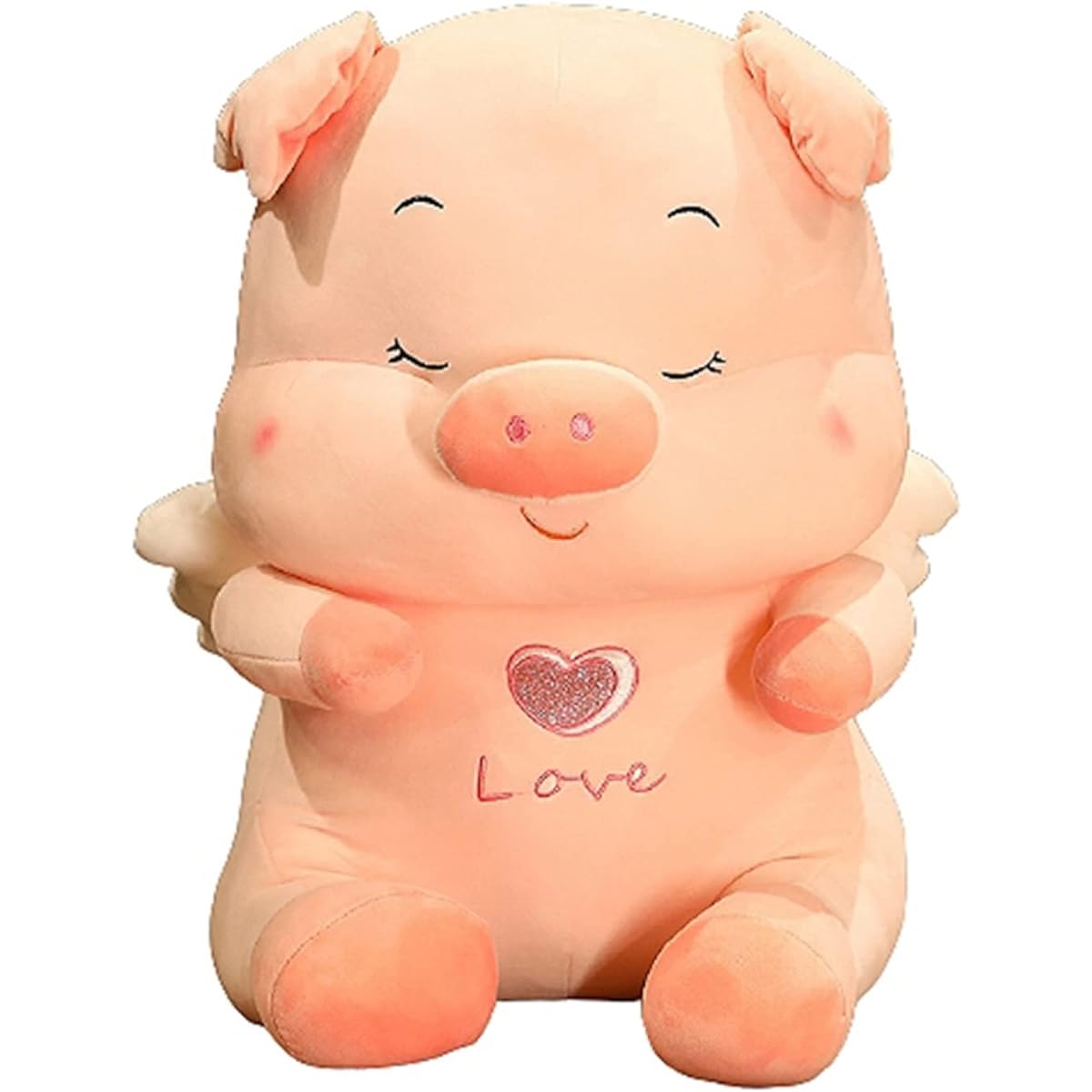 [Noopior] Angel Pig Plush Toy, Large, 65cm, Cute, Pig, Body Pillow, Warm, Sleeping Together, Cushion, Children, Toy, Shop Decoration, Relaxing, Fluffy, Popular, Interior, Room Decoration, Valentine's Day, Birthday, Present, Gift