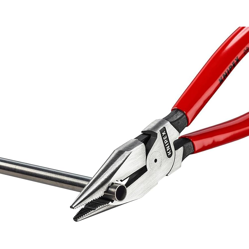 KNIPEX Needle Nose Pliers Plastic Coated Handle Total Length 185mm 0821-185SB