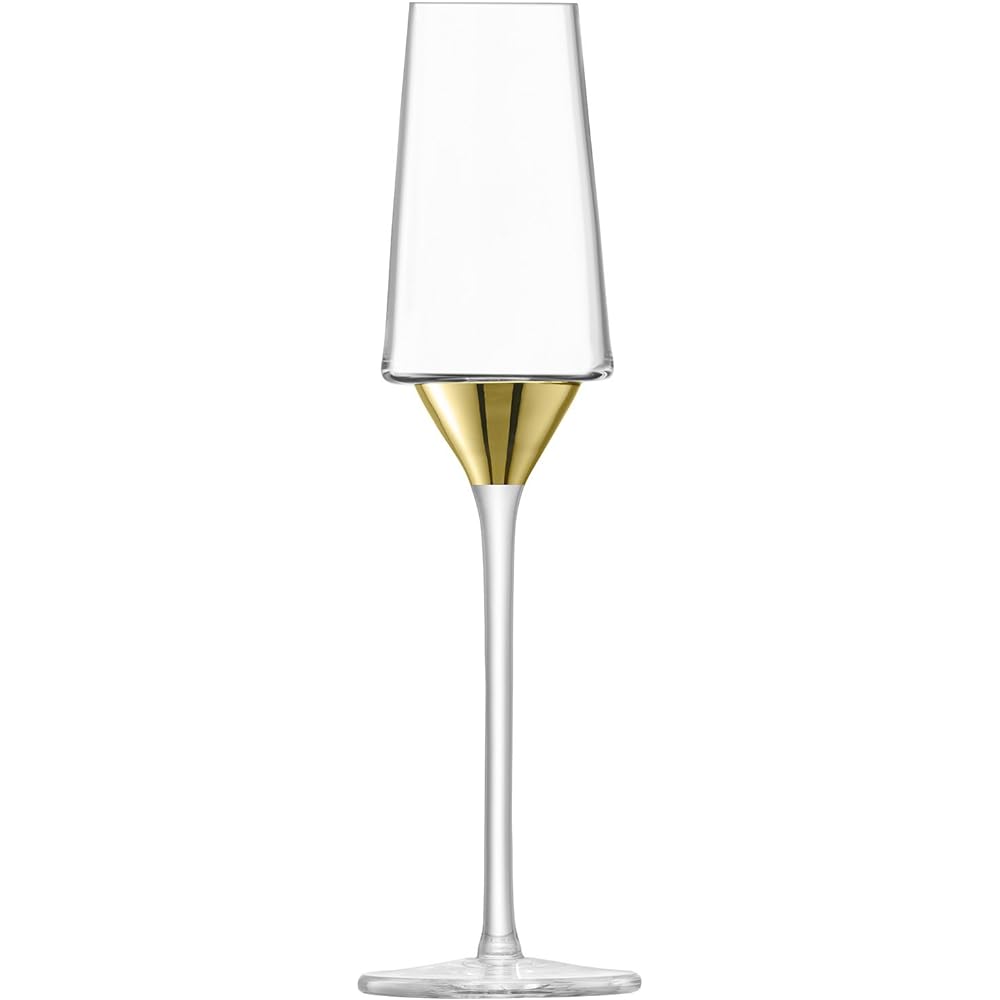 LSA Champagne Glass Gold 210ml SPACE G1487-08-358 Set of 2