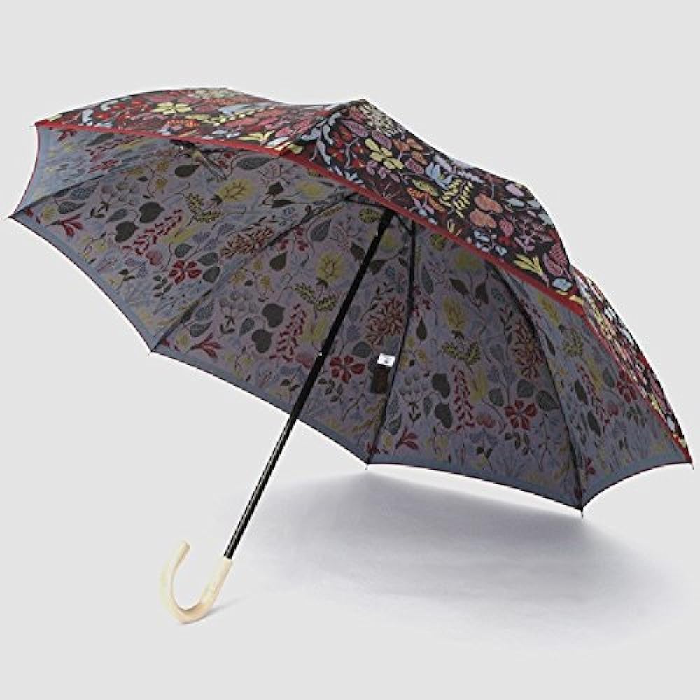 Makita Shoten + Stig Reventri HERBARIUM Women's Folding Umbrella, Scandinavian Design, Luxury Koshu Ori, Made in Japan