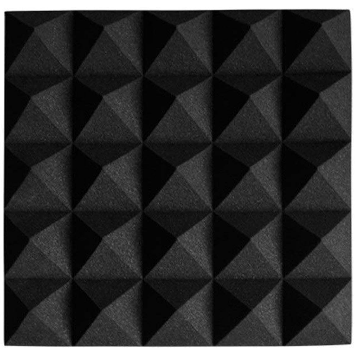 High density sound absorbing cotton, Cinema bar acoustic panel thicken durable soundproof foam panel Size: 50 x 50 x 5 cm (black) (black)