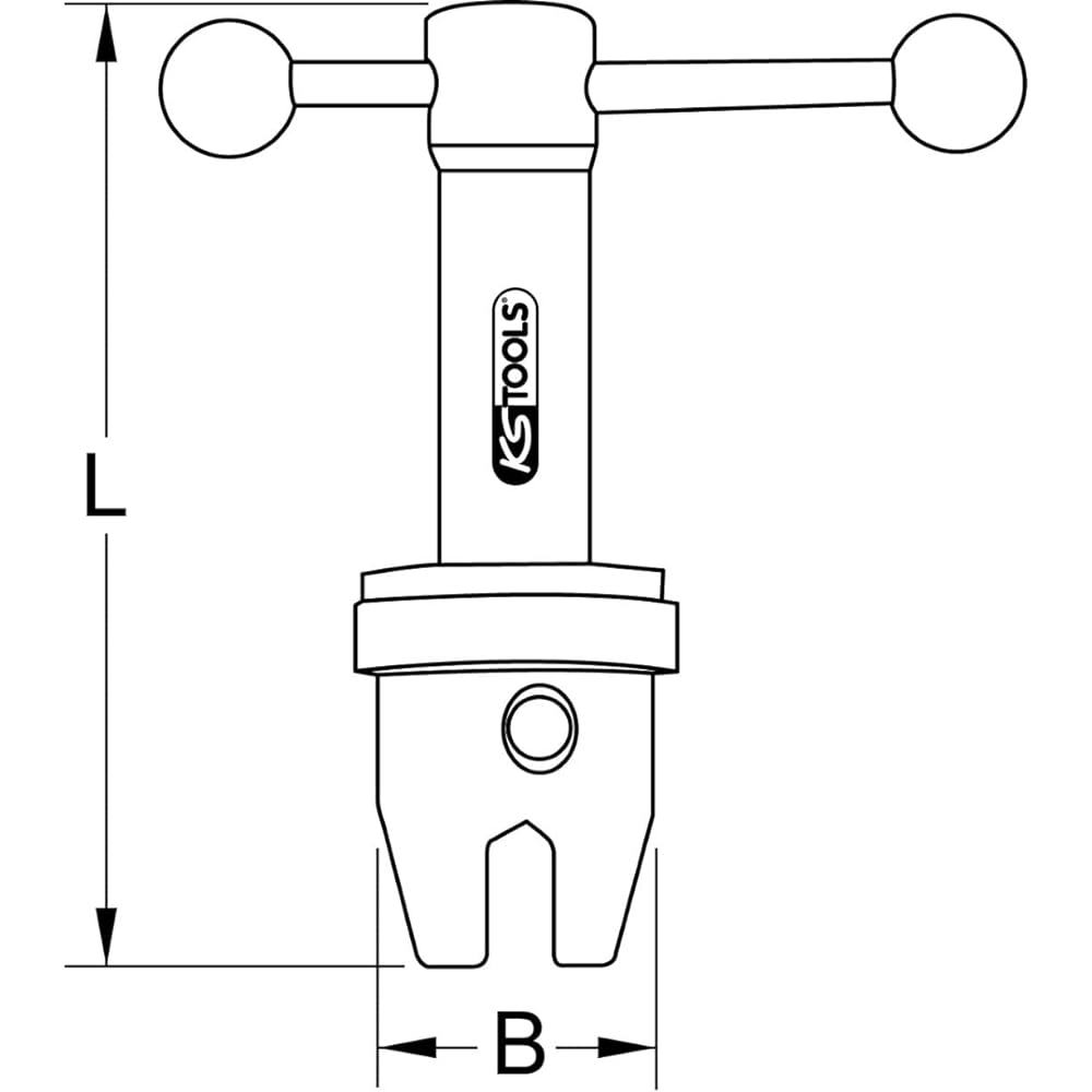 KS TOOLS Valve fix and bath adapters 2 pcs 116.2002