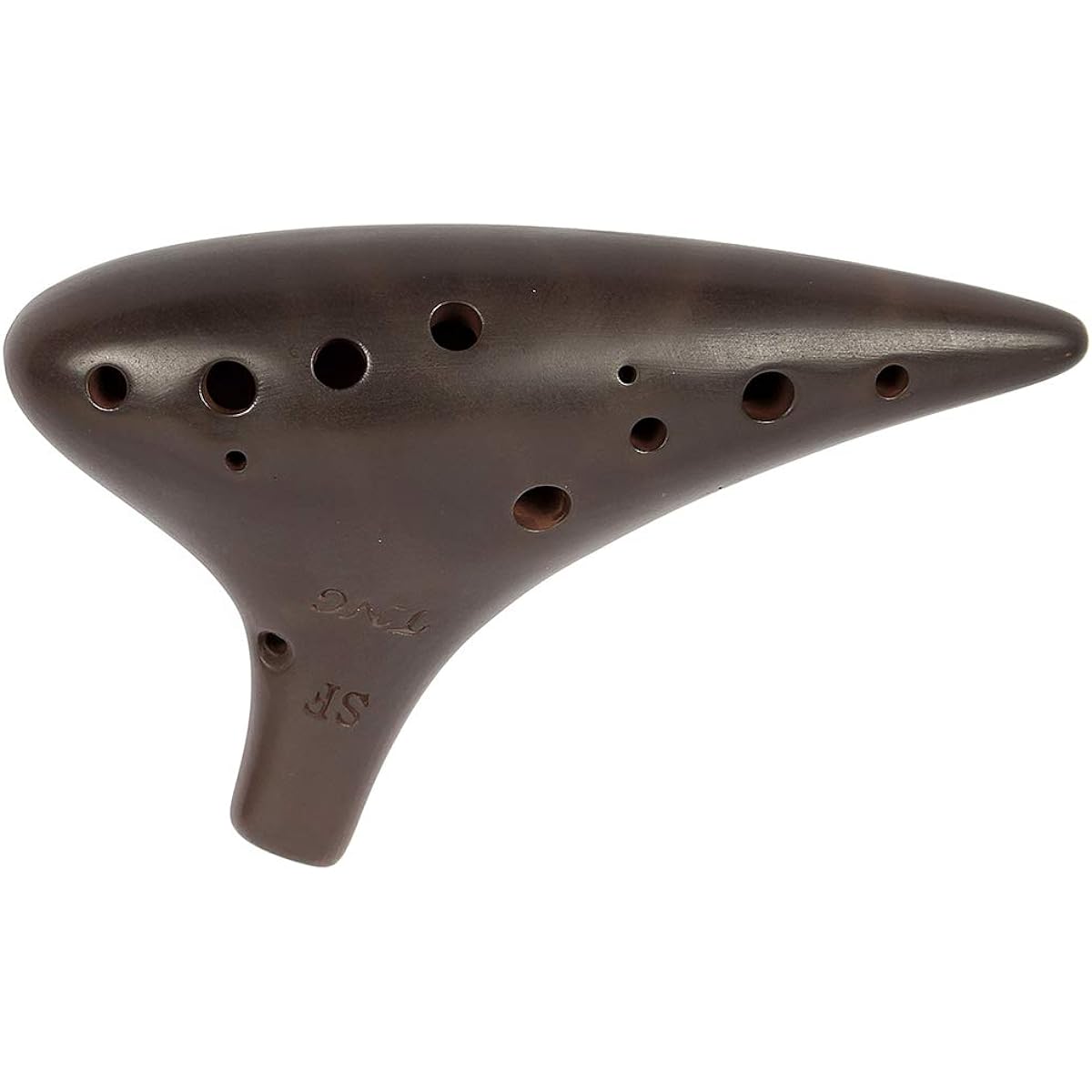 TNG Ocarina Musical Instrument [12 Holes/Single/Soprano/F Key/Purple Sand Red Clay] SF (With Fingering Chart) (With Special Case) Ocarina Luxury Wind Wind Instrument