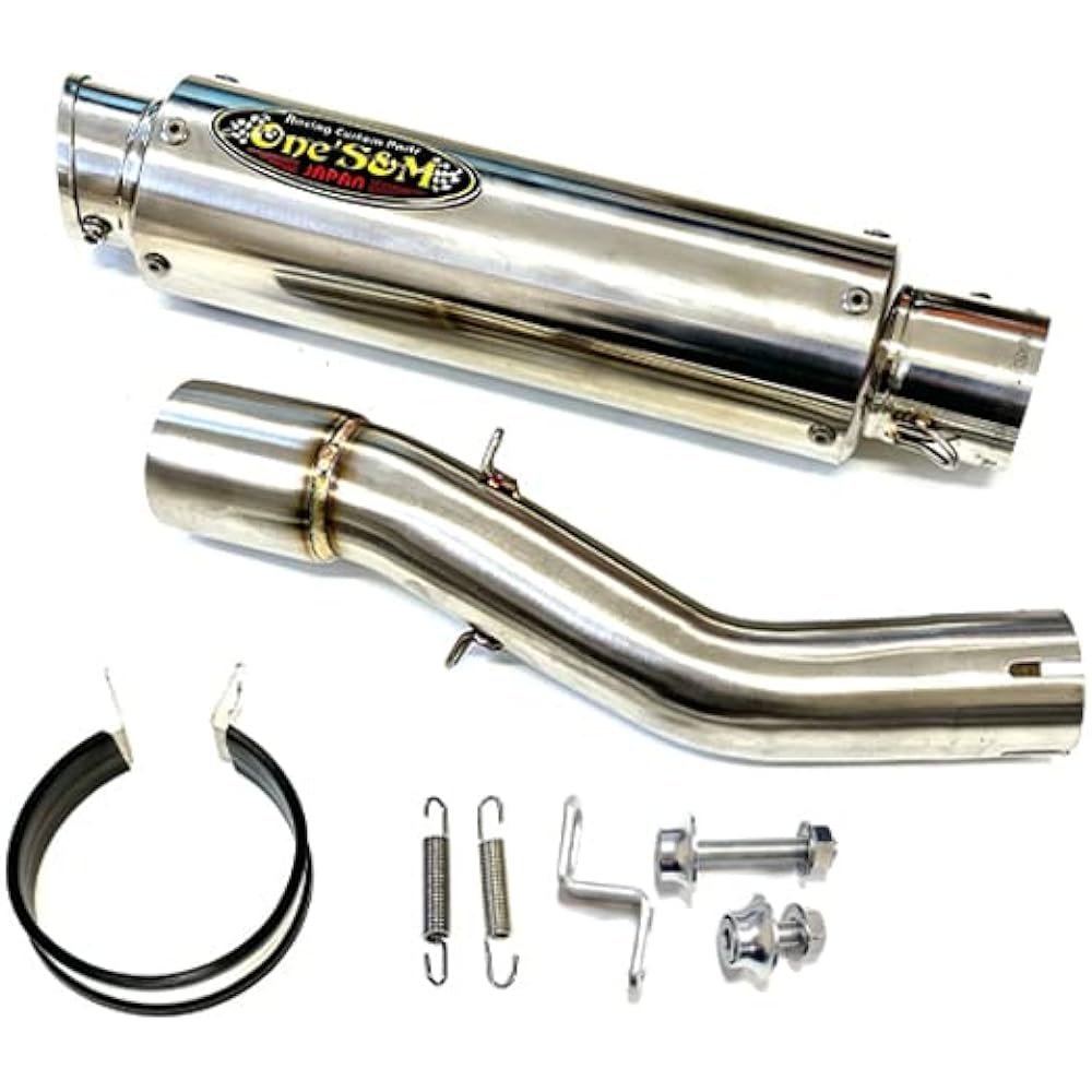 W2-182SS For genuine exhaust pipe only 50.8mm 50.8φ muffler with intermediate pipe Slip-on muffler silencer for GSX250R 2BK-DN11A 2017-2021 (silencer type/slash cut)