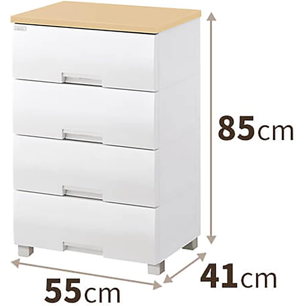 Tenma F5504 Chest designed for ease of use and security Fitz Plus 4 Tier Maple Living Chest Drawer Clothes Case Storage Width 55 x Depth 41 x Height 85cm