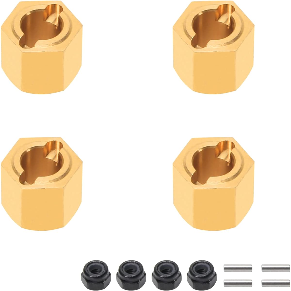 RCAWD Full Brass Wheel Hex Hub Adapter H7*6.2mm Expansion 2mm 1/24 FMS FCX24 Upgrade Parts