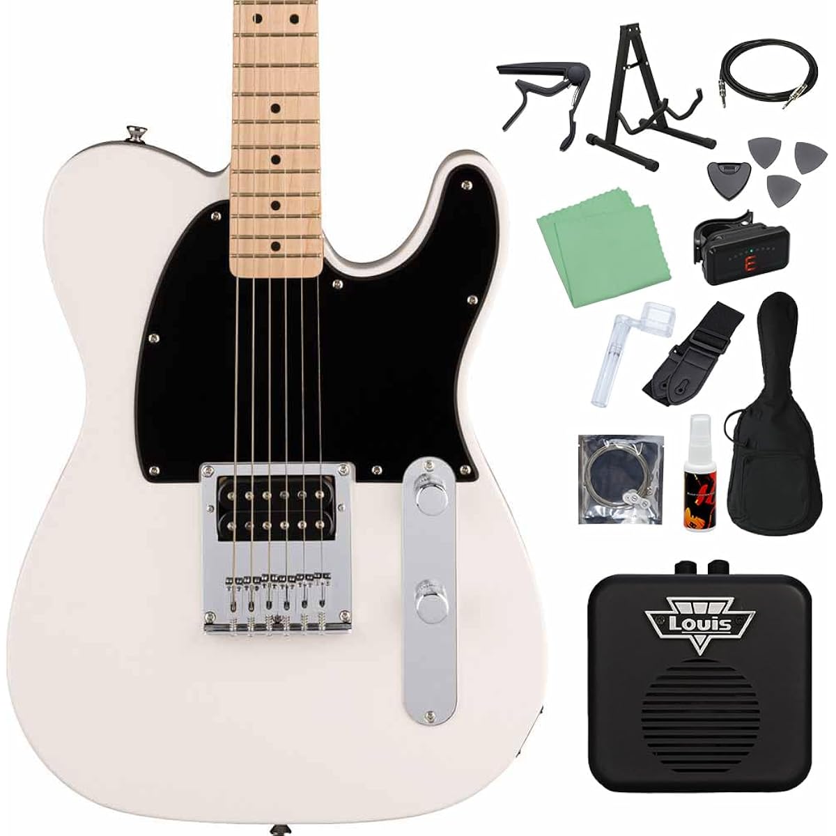 Squier by Fender SONIC ESQUIRE Arctic White Electric Guitar Beginner 14-piece Set [Includes Mini Amplifier] Esquire Squier/Squier