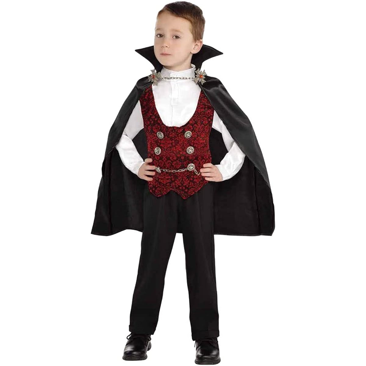Lingway Toys Kids Vampire Costume for Boys Halloween Dress Up Party with Accessories