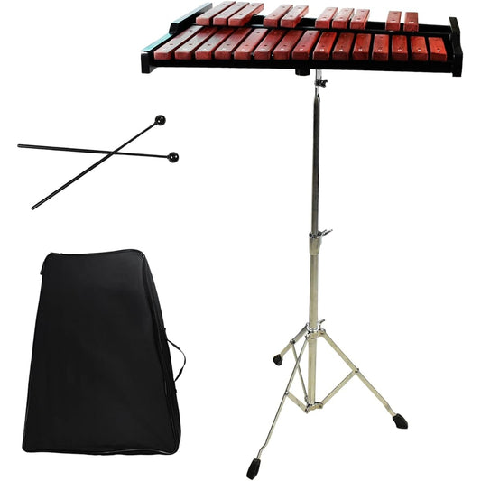 Enhong 25-note xylophone tabletop xylophone percussion with 2 mallets (25-note xylophone with stand)