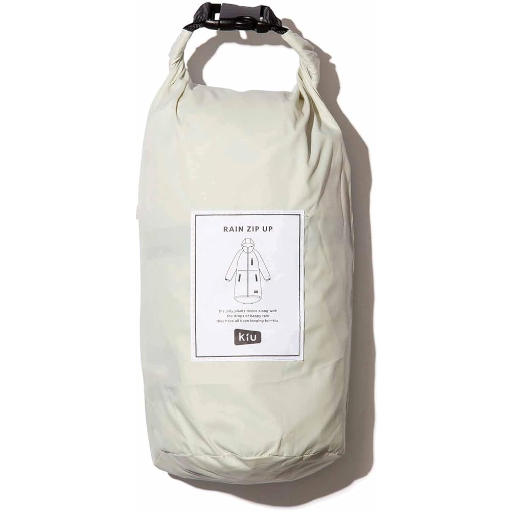 KiU [2024] KiU Lightweight Rainproof Storage Bag Easy to Carry Water Repellent Waterproof Simple Cute Stylish Unisex Men Women Unisex Raincoat Rain Zip Up Off White K116-908 Mother's Day Gift
