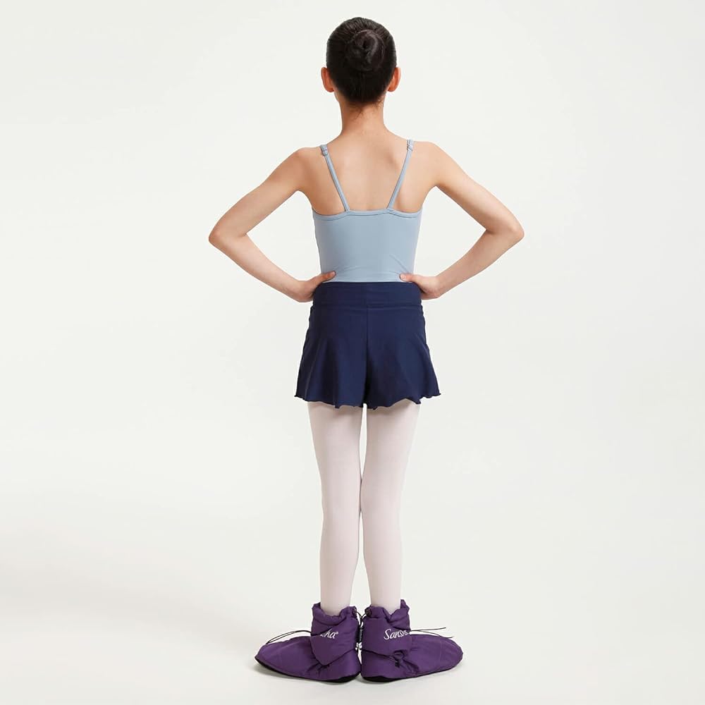 [Sansha] WOOM1 Warm-up boots (leather sole) for adults, children, kids, ballet dance, dressing room boots, cold, warm, injury prevention