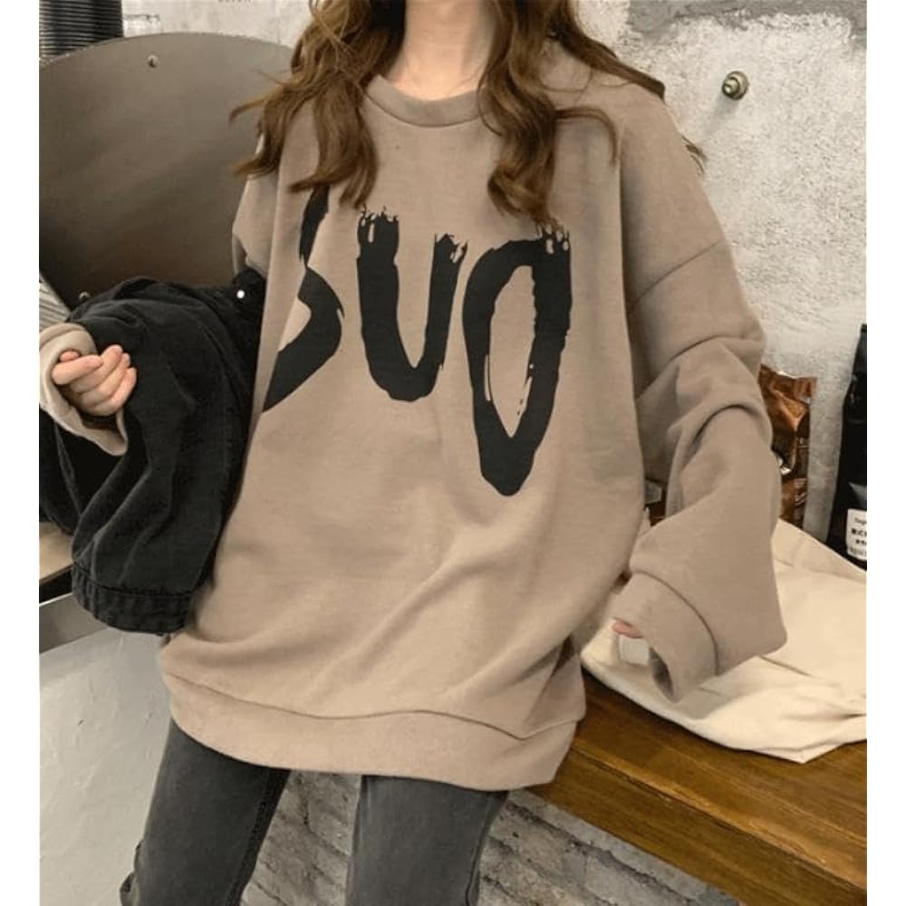 [emptio] Usude Cute Loose Size Pullover Long Sleeve Darugi Sweatshirt Women's