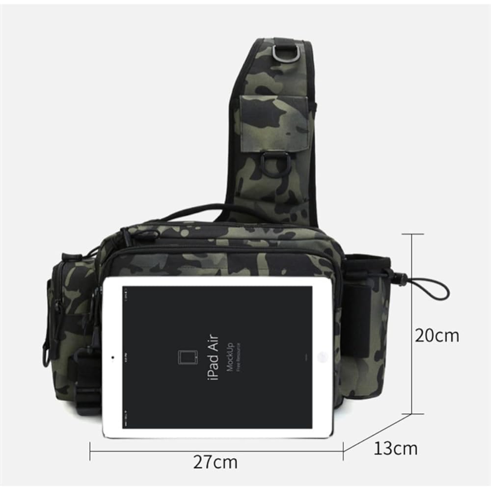 [Trust Contact] Fishing Bag, Fishing Bag, Langan Bag, Large Capacity, Lightweight, Waterproof, Rod Holder