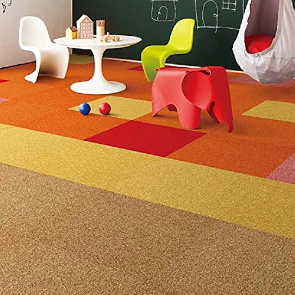 Toli Carpet Tile GA-100 GA-100S 50cm*50cm 20 Pieces [Flame Retardant, Stain Resistant, Antistatic Treatment Included] (GA155)