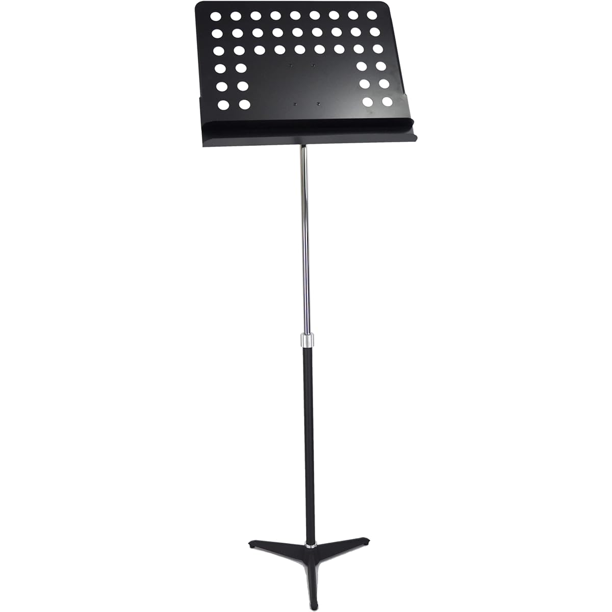 Cosmo M・S Techno Fixed Leg Music Stand (With Holes/Double) Black Steel F60CHW