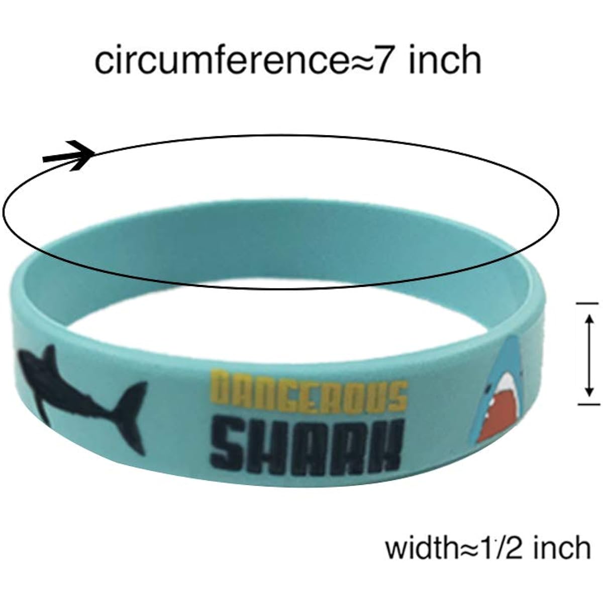 Shark Party Favors Supplies Decorations 24pcs Shark Keychain Keyrings Under The Sea Shark Rubber Wristbands Bracelets for Kids Birthday Party