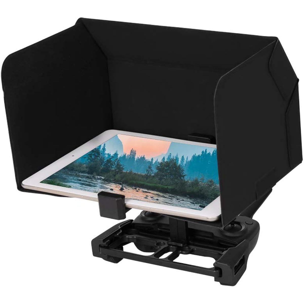 Adjustable Pad/Tablet Holder Mount Bracket with Sun Hood and Neck Strap Compatible with Mavic Air 2 Mavic Mini Mavic 2 Mavic PRO Spark Remote Controller