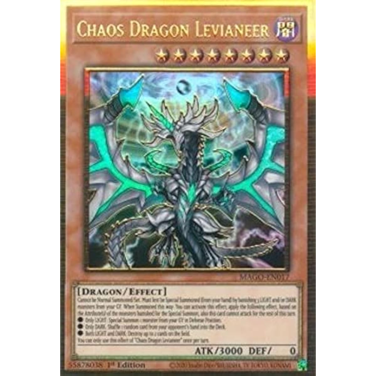 Chaos Dragon Levinia - MAGO-EN017 - Premium Gold Rare - Maximum Gold