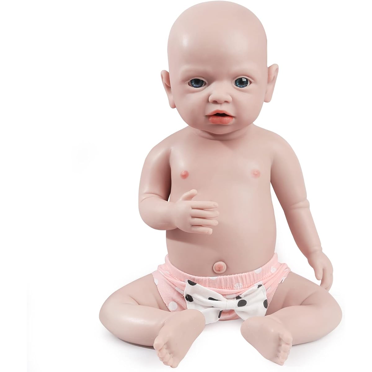 Windsleeping 18.9 Inch Silicone Reborn Doll Full Body Silicone Baby Doll Newborn Realistic Doll for Kids and Toddlers