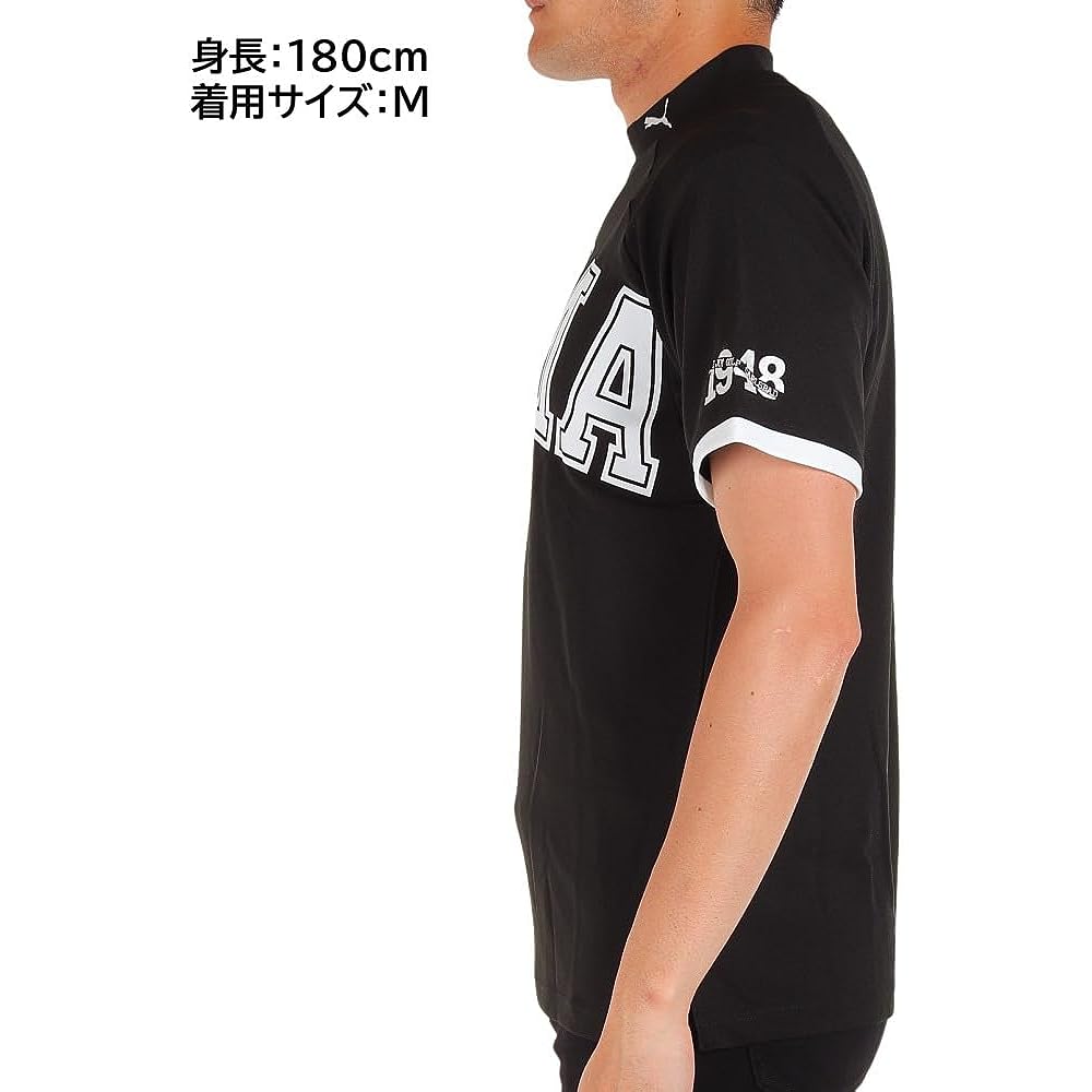 [PUMA] Golf Shirt, Cool Touch, Big Logo, SS Mock Neck, Men's