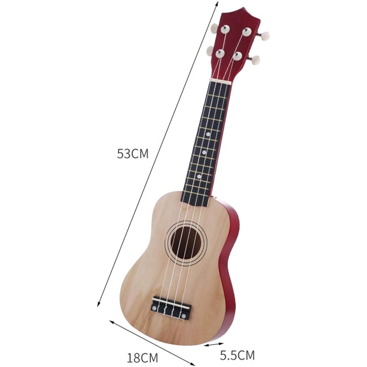 Ukulele, Ukulele Hawaii Guitar 21 Inch Bag Belt Includes Spare Set of Strings For Kids and Music Beginners (Color: Natural, Size: 21 inches)