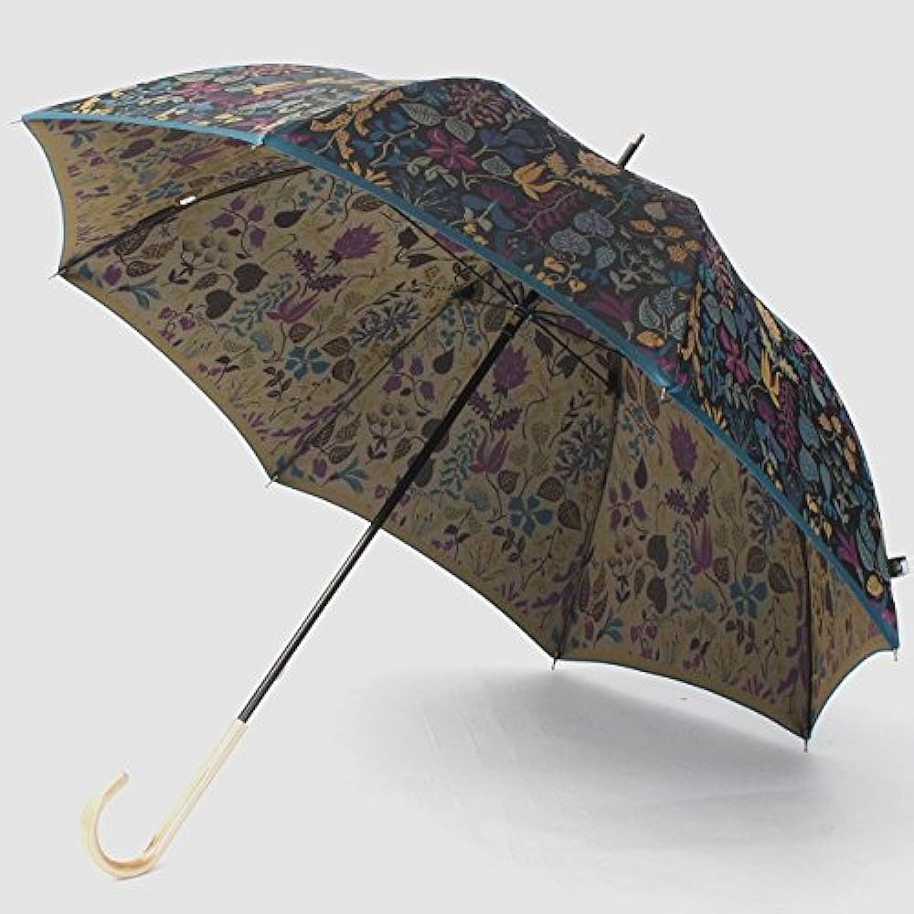 Makita Shoten + Stig Reventri HERBARIUM Women's Long Umbrella, Scandinavian Design, Luxury Koshu Ori, Made in Japan