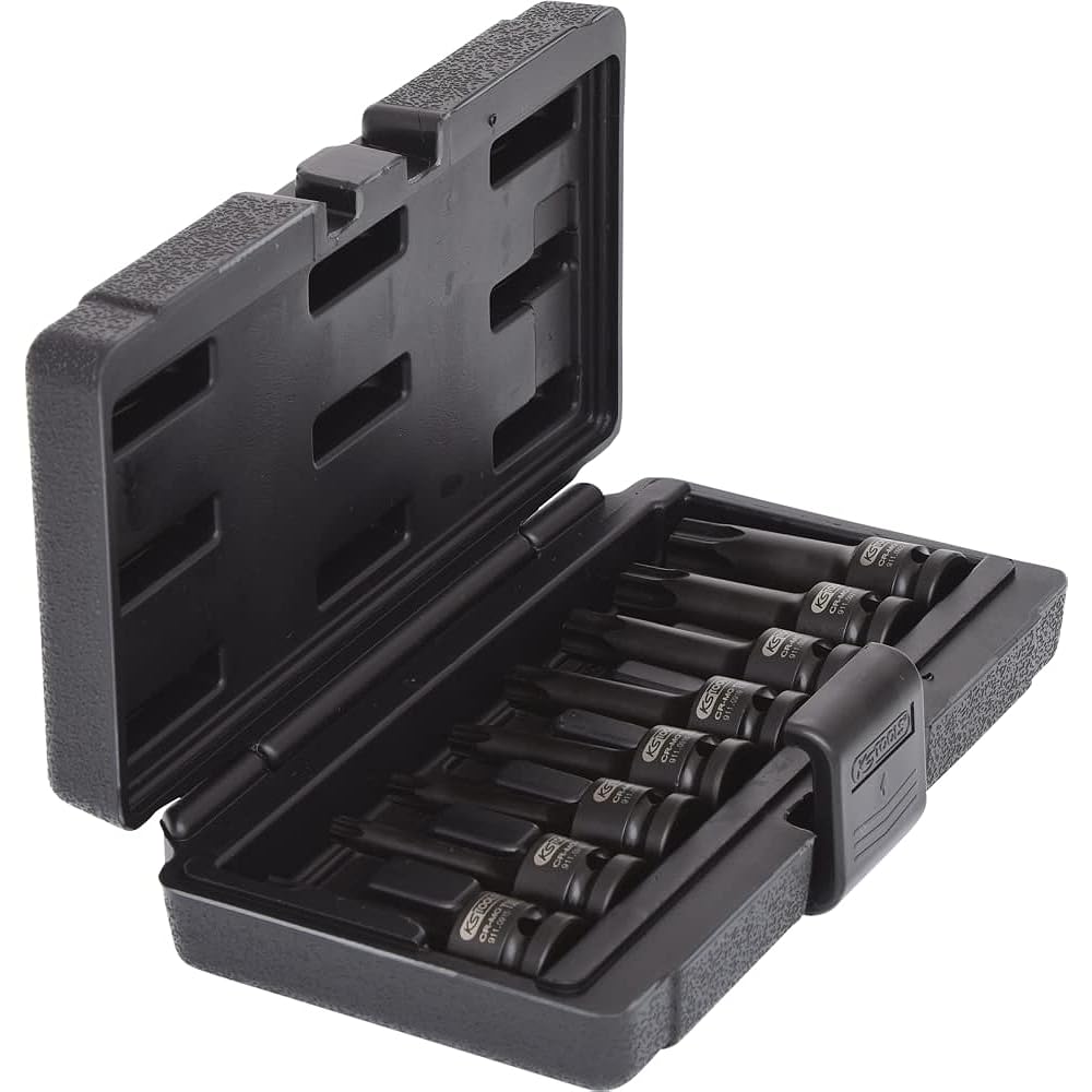 KS TOOLS TX screws 8 pcs 1/2" Impact bit socket set for T30-T80 1/2" Impact bit socket set for TX screws 8 pcs T30-T80 911.0901 [Parallel import goods]