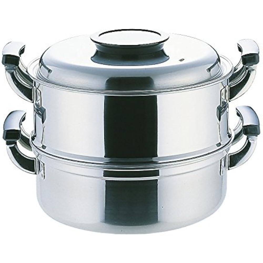 Momojirushi 18-0 round steamer 2 tiers 27cm