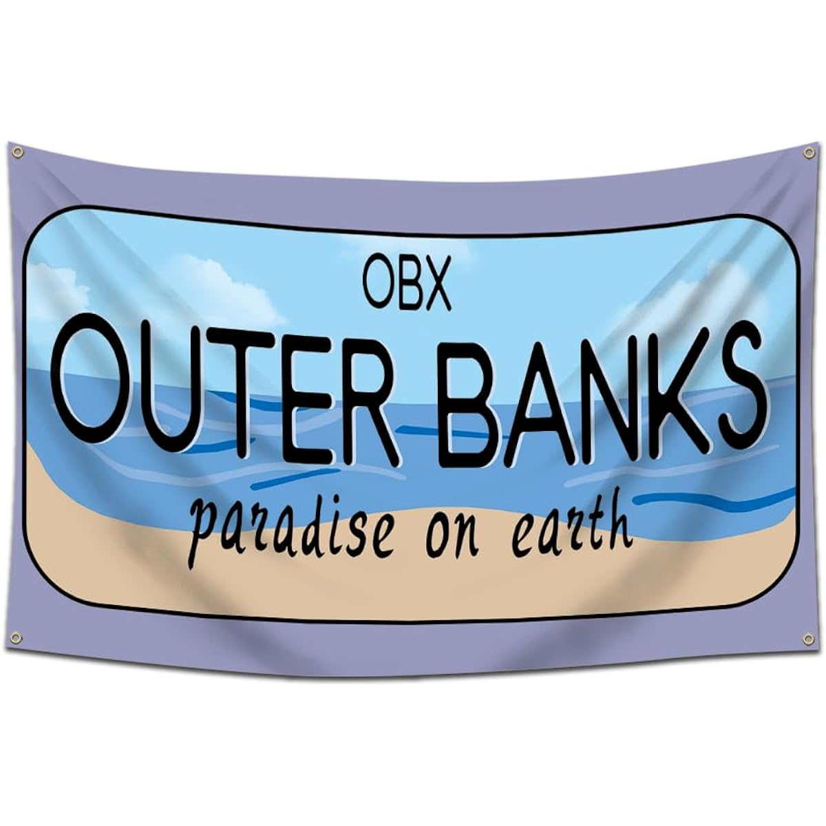 ENMOON OBX Outer Banks Flag Banner Paradise on Earth Flag 3x5ft 150D Polyester Outdoor Room Decoration