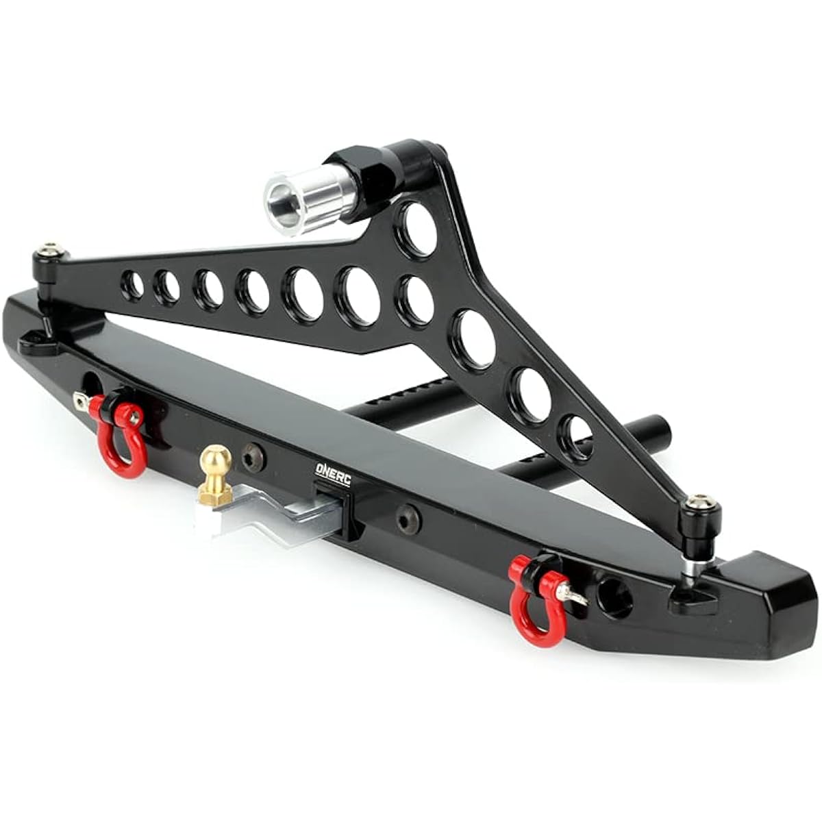 ONERC Model Adjustable Metal Rear Bumper with Spare Wheel Mount for TRX4 TRX6 D90 Axial SCX10 SCX10 II 90046 90047 SCX10 III RC Crawler Upgrade Parts