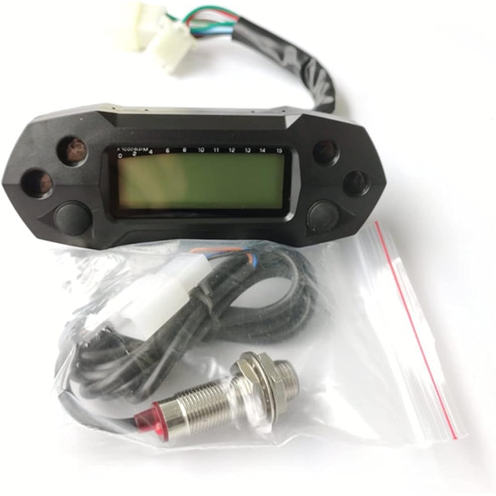 Digital Meter Bike Motorcycle Speedometer Adjustable LCD Digital Speedometer NMAX PCX 2,4 Cylinder Motorcycle For 15x1000Rpm Odometer