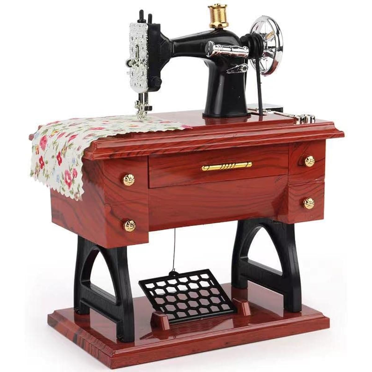 MiRUSI Retro Vintage Sewing Machine Style Music Box X'Mas Gift Birthday Gift (Size L) (L)