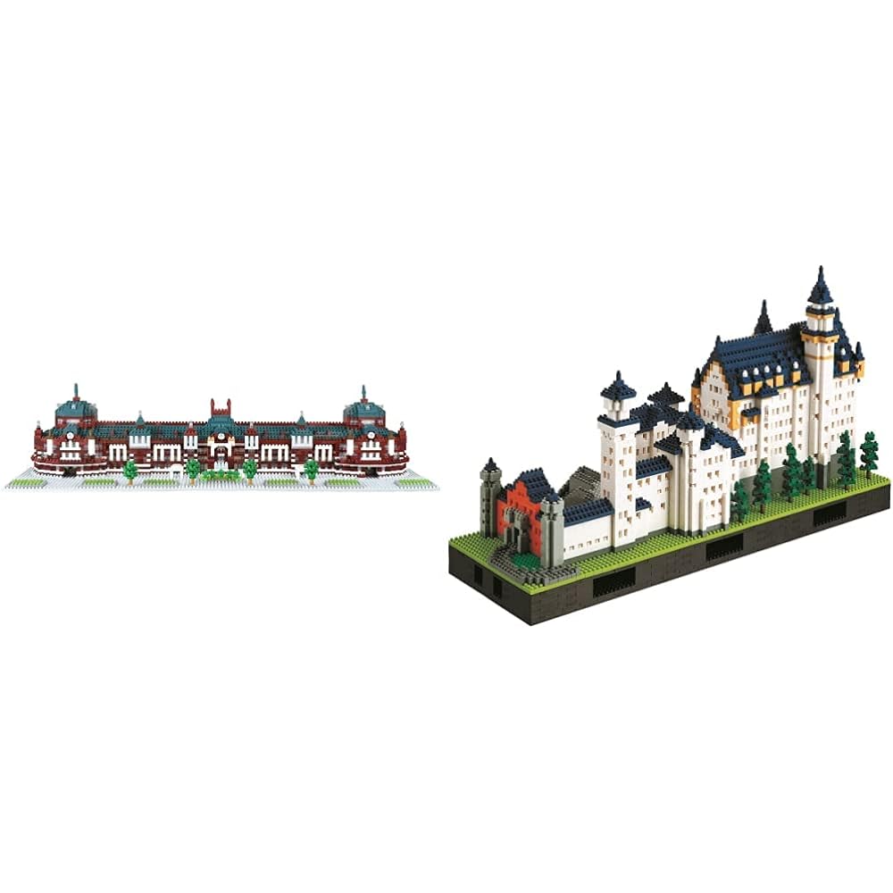 [Nanoblock Adult Hobby Set] Tokyo Station Marunouchi Station Building Deluxe Edition NB-054 [Japan Toy Award 2021 High Target Category Excellence Award] + Neuschwanstein Castle DELUXEEDITION
