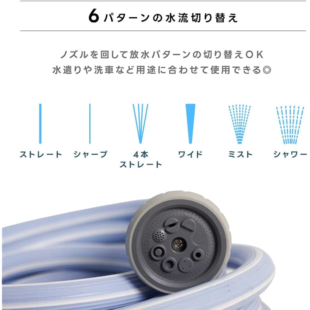 Idroeasy Expands and contracts with water pressure! Magical Hose, Light Green, Made in Italy, 2 to 7.5m maximum, Recommended water pressure 0.35 to 04Mpa, Gardening, Watering, Stylish