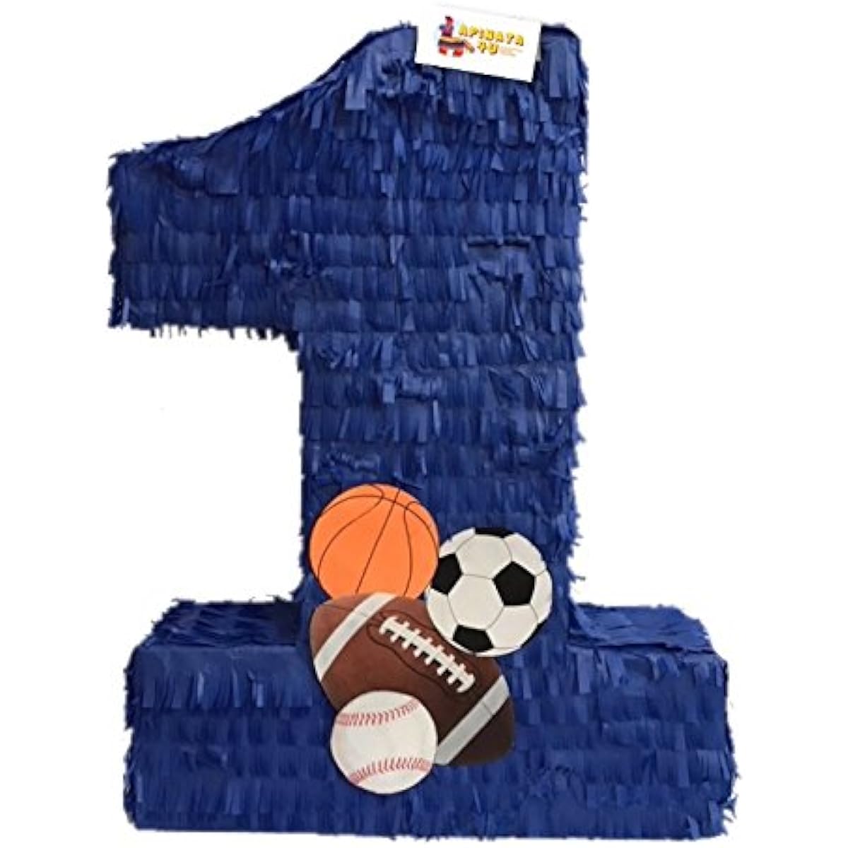 Large Blue Number One Pinata 23" Tall Sports Theme