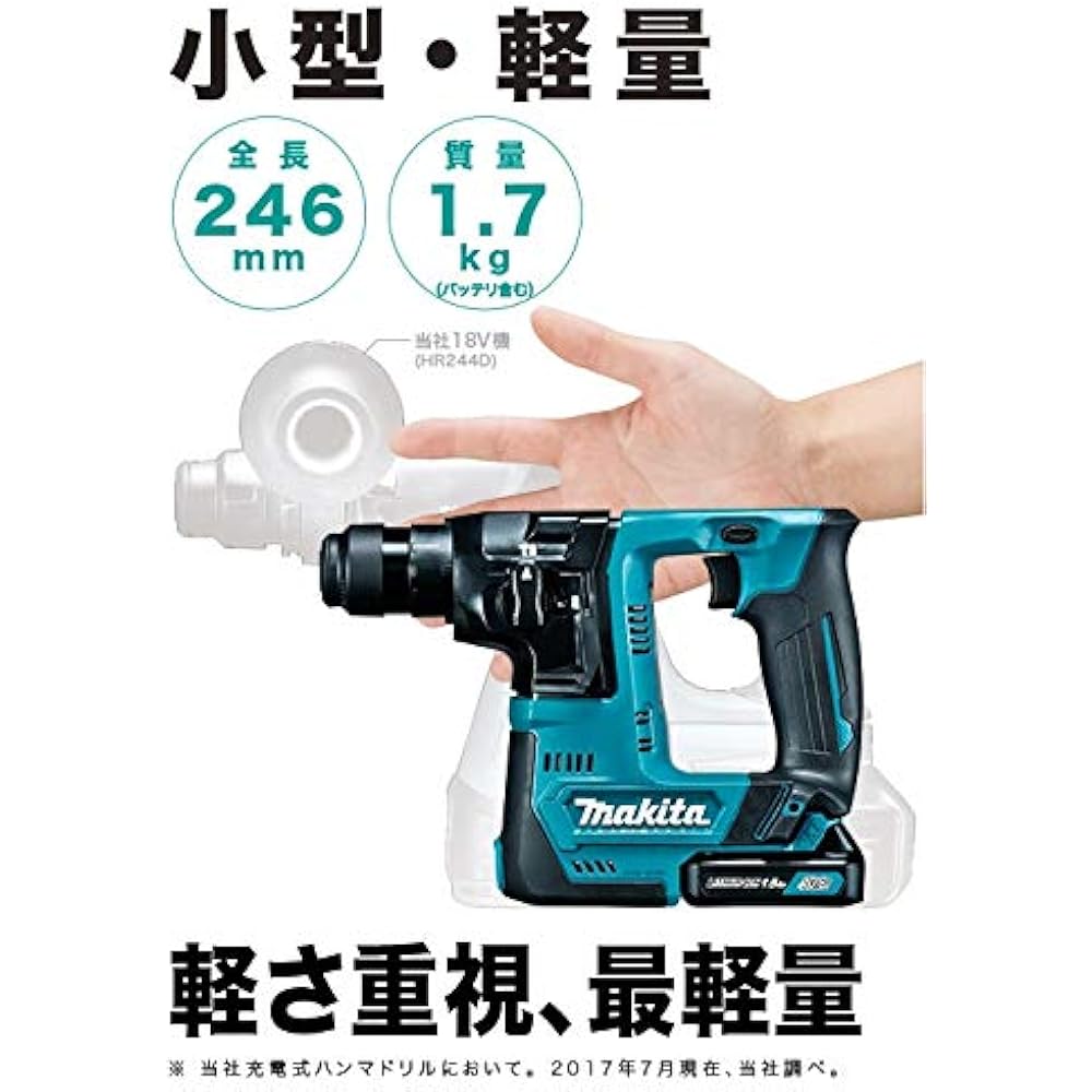 Makita Rechargeable Hammer Drill 10.8V 14mm SDS+ Battery Charger Sold Separately HR140DZK
