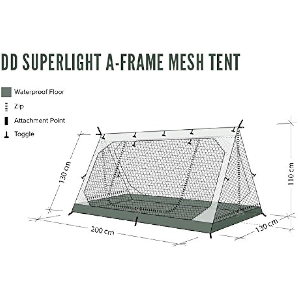 DD SuperLight - A-Frame - Mesh Tent Ultralight and easy to pack mesh tent [parallel import goods]